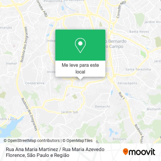 Rua Ana Maria Martinez / Rua Maria Azevedo Florence mapa