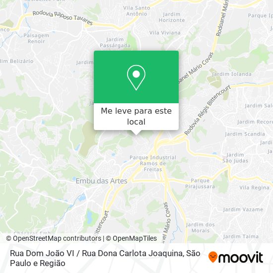 Rua Dom João VI / Rua Dona Carlota Joaquina mapa