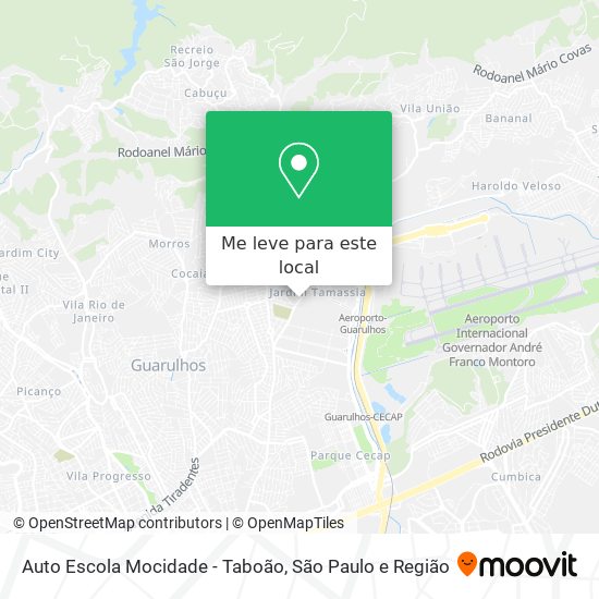 Auto Escola Mocidade - Taboão mapa