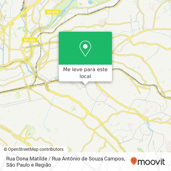 Rua Dona Matilde / Rua Antônio de Souza Campos mapa