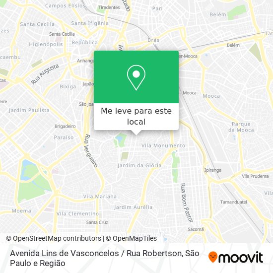 Avenida Lins de Vasconcelos / Rua Robertson mapa