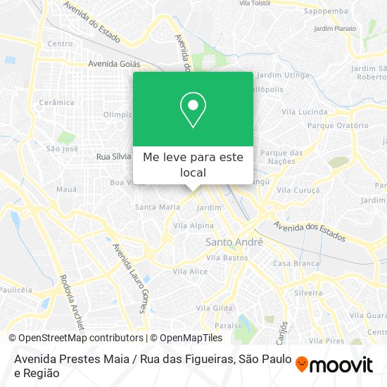 Avenida Prestes Maia / Rua das Figueiras mapa