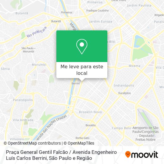 Praça General Gentil Falcão / Avenida Engenheiro Luís Carlos Berrini mapa