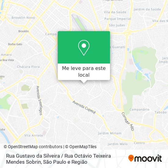 Rua Gustavo da Silveira / Rua Octávio Teixeira Mendes Sobrin mapa