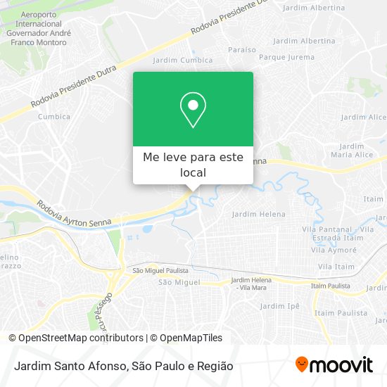 Jardim Santo Afonso mapa