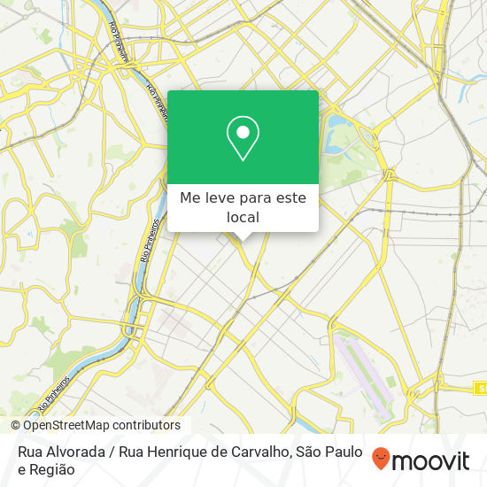 Rua Alvorada / Rua Henrique de Carvalho mapa
