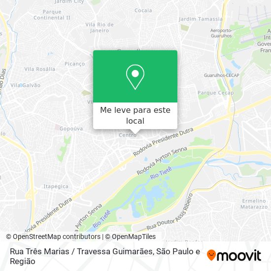 Rua Três Marias / Travessa Guimarães mapa