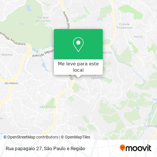Rua papagaio 27 mapa