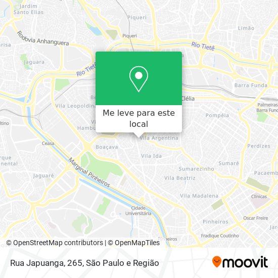 Rua Japuanga, 265 mapa