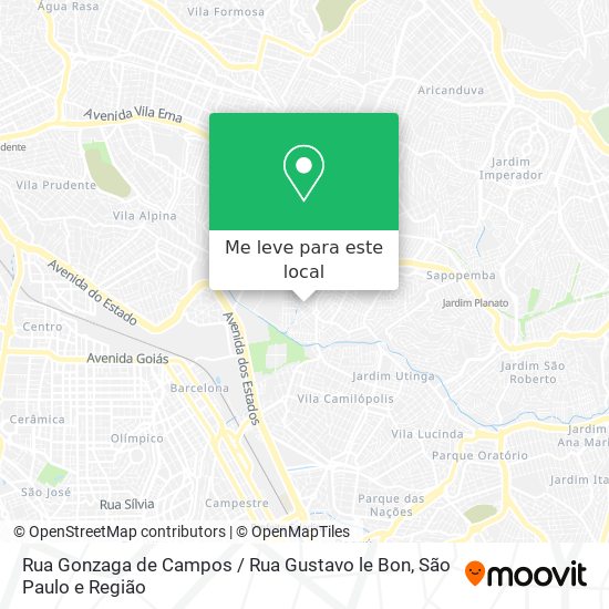 Rua Gonzaga de Campos / Rua Gustavo le Bon mapa