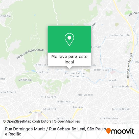 Rua Domingos Muniz / Rua Sebastião Leal mapa