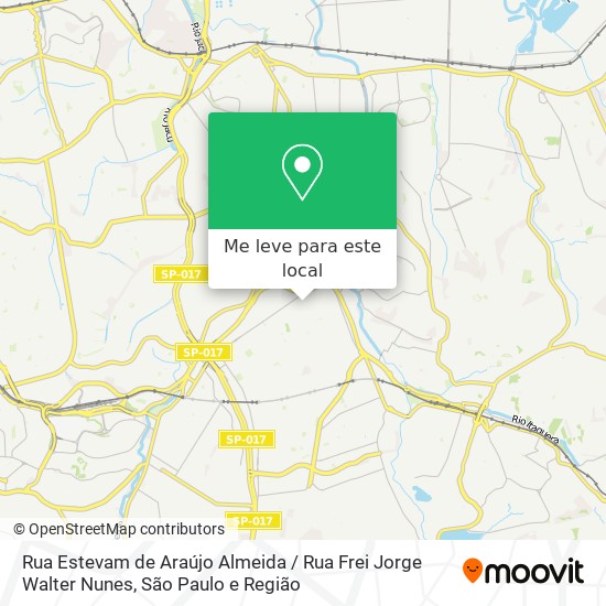 Rua Estevam de Araújo Almeida / Rua Frei Jorge Walter Nunes mapa