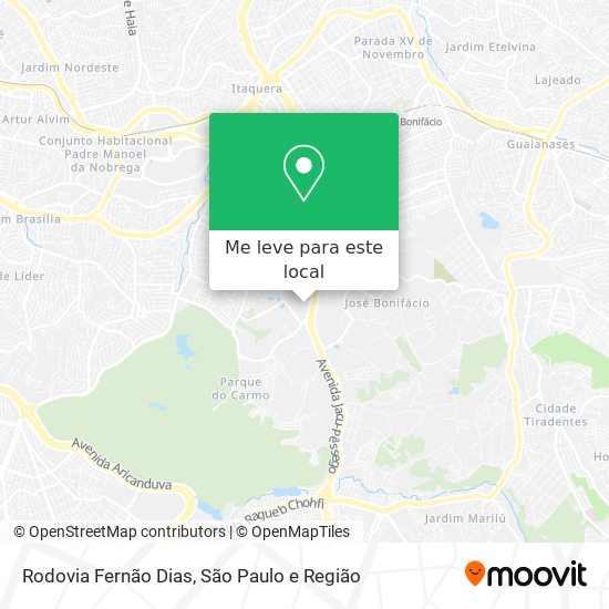 Rodovia Fernão Dias mapa