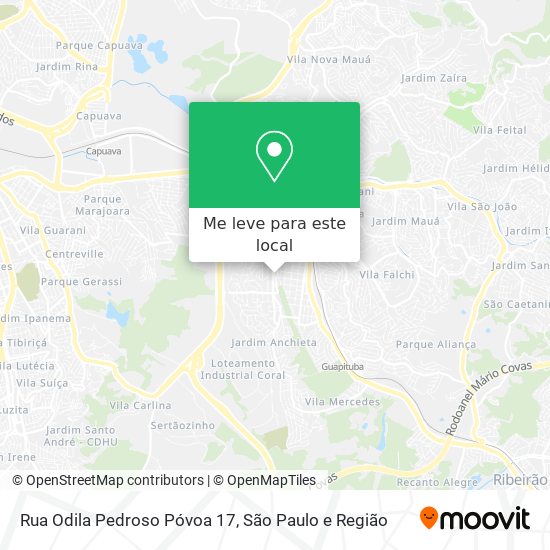 Rua Odila Pedroso Póvoa 17 mapa