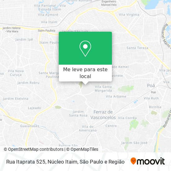Rua Itaprata 525, Núcleo Itaim mapa