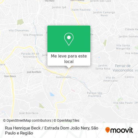 Rua Henrique Beck / Estrada Dom João Nery mapa