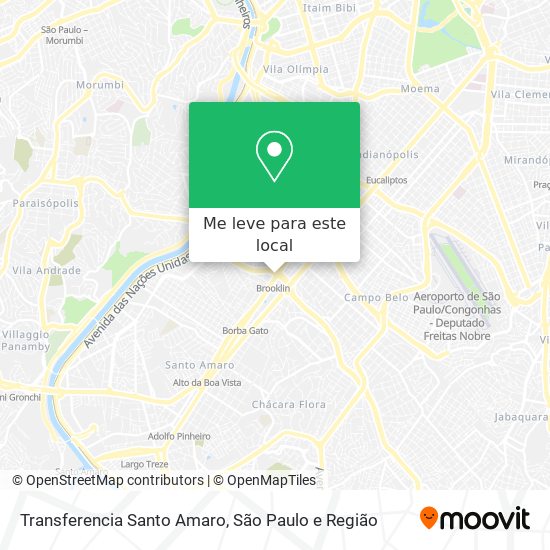 Transferencia Santo Amaro mapa