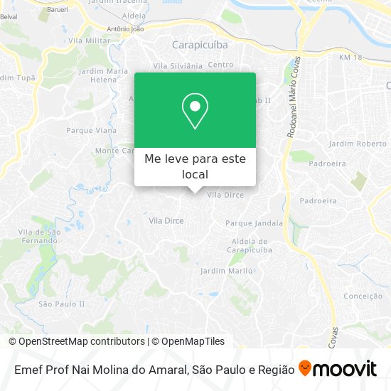 Emef Prof Nai Molina do Amaral mapa