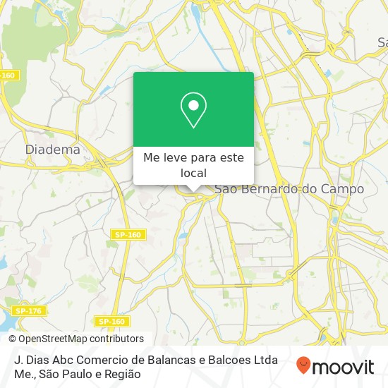 J. Dias Abc Comercio de Balancas e Balcoes Ltda Me. mapa