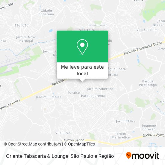 Oriente Tabacaria & Lounge mapa