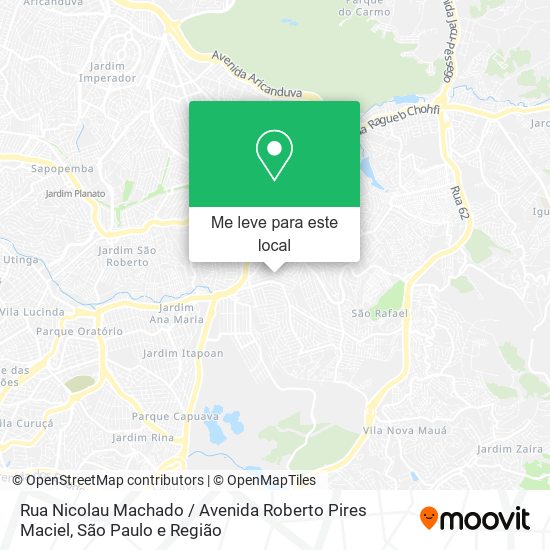 Rua Nicolau Machado / Avenida Roberto Pires Maciel mapa