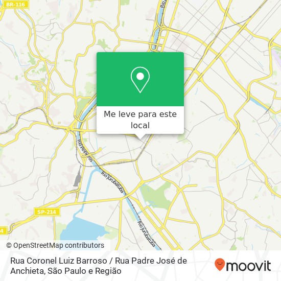 Rua Coronel Luiz Barroso / Rua Padre José de Anchieta mapa