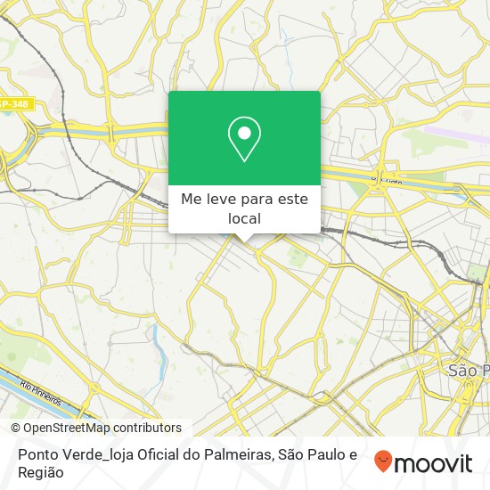 Ponto Verde_loja Oficial do Palmeiras mapa