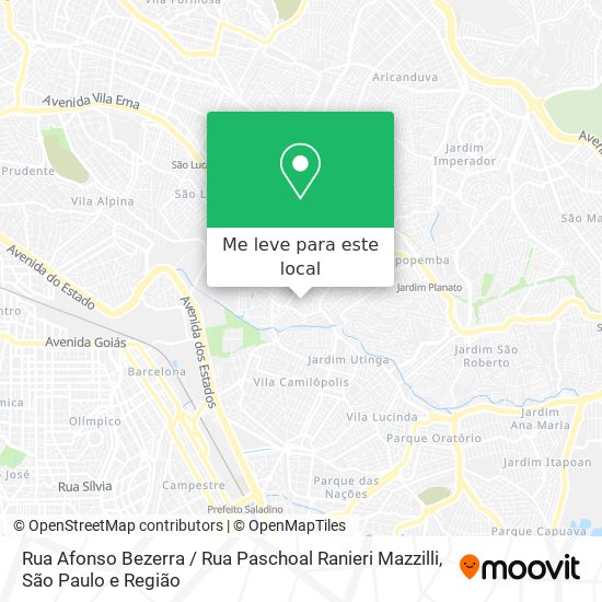 Rua Afonso Bezerra / Rua Paschoal Ranieri Mazzilli mapa