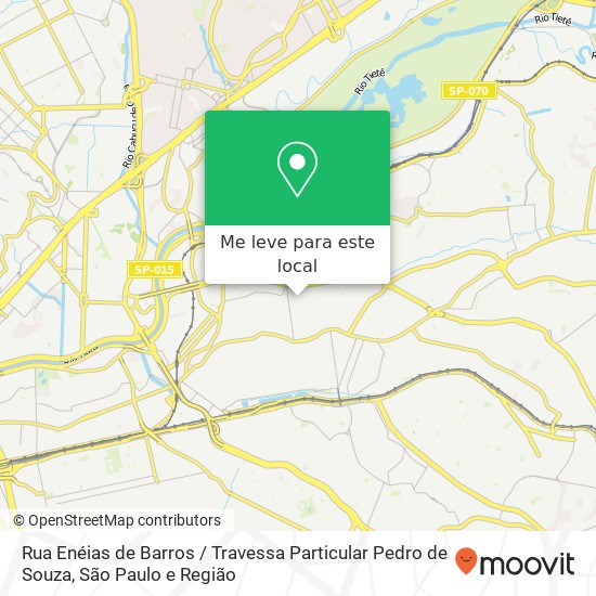 Rua Enéias de Barros / Travessa Particular Pedro de Souza mapa