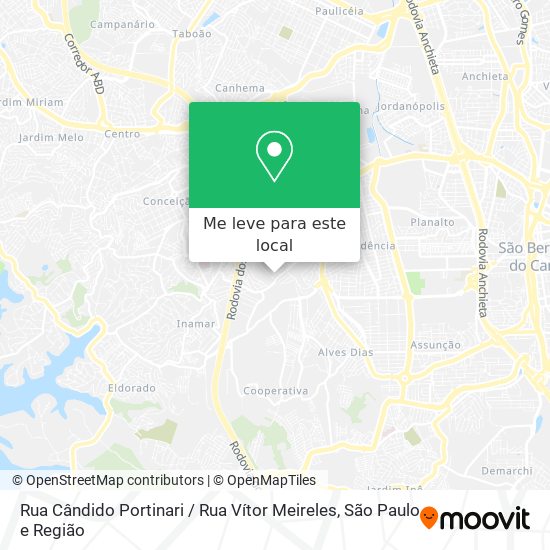 Rua Cândido Portinari / Rua Vítor Meireles mapa