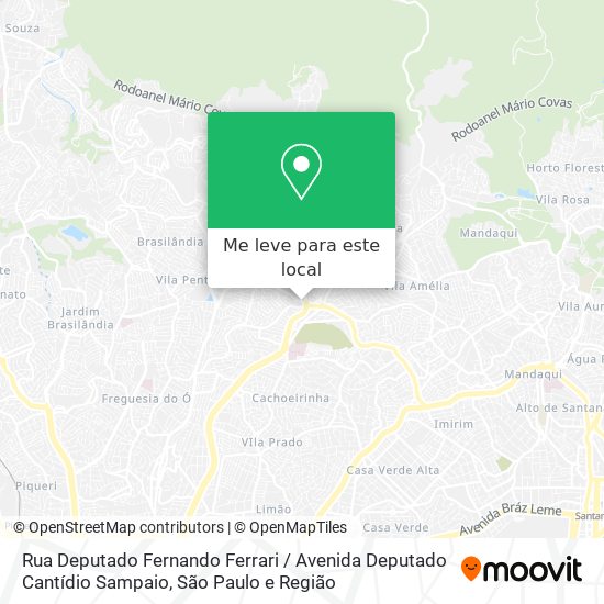 Rua Deputado Fernando Ferrari / Avenida Deputado Cantídio Sampaio mapa