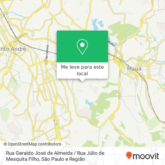 Rua Geraldo José de Almeida / Rua Júlio de Mesquita Filho mapa