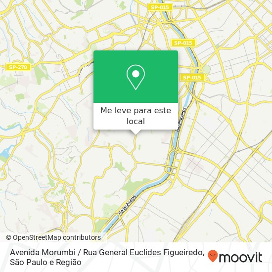 Avenida Morumbi / Rua General Euclides Figueiredo mapa