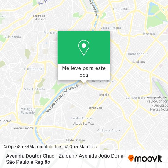 Avenida Doutor Chucri Zaidan / Avenida João Doria mapa