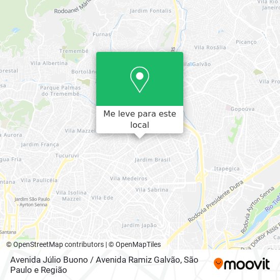 Avenida Júlio Buono / Avenida Ramiz Galvão mapa