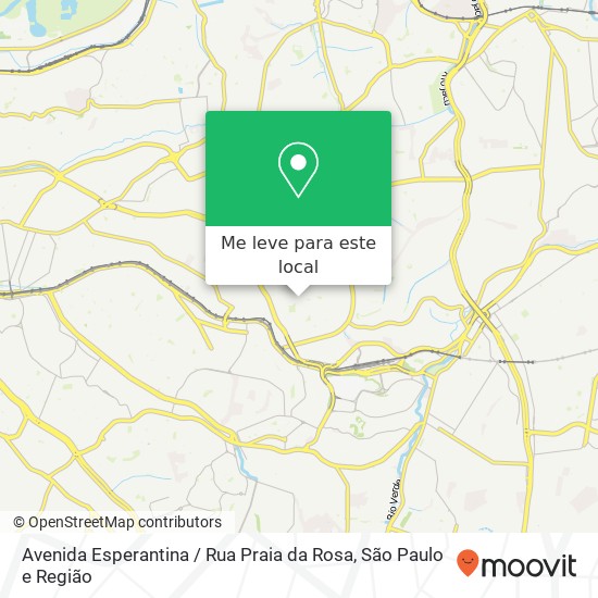 Avenida Esperantina / Rua Praia da Rosa mapa