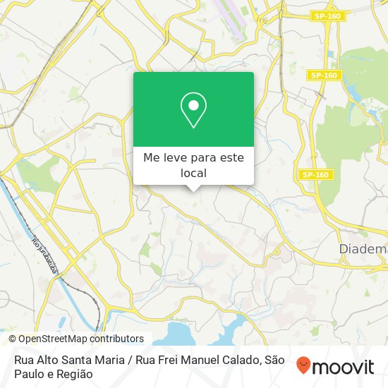 Rua Alto Santa Maria / Rua Frei Manuel Calado mapa