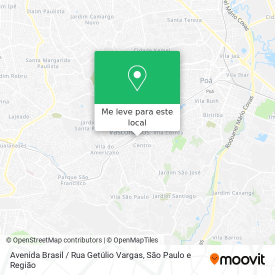 Avenida Brasil / Rua Getúlio Vargas mapa