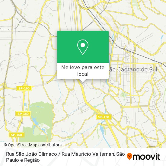 Rua São João Clímaco / Rua Maurício Vaitsman mapa