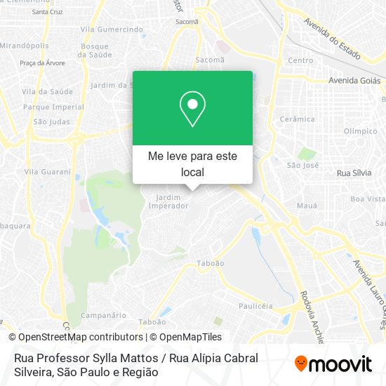 Rua Professor Sylla Mattos / Rua Alípia Cabral Silveira mapa