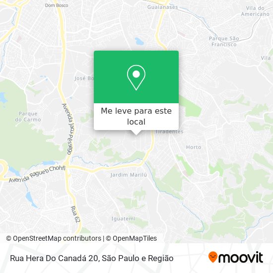 Rua Hera Do Canadá 20 mapa