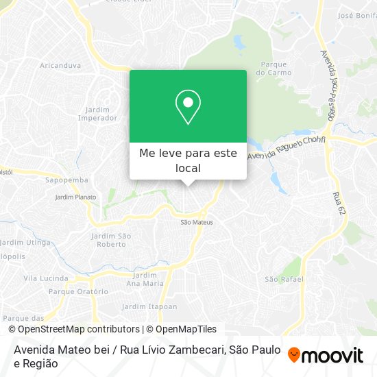 Avenida Mateo bei / Rua Lívio Zambecari mapa