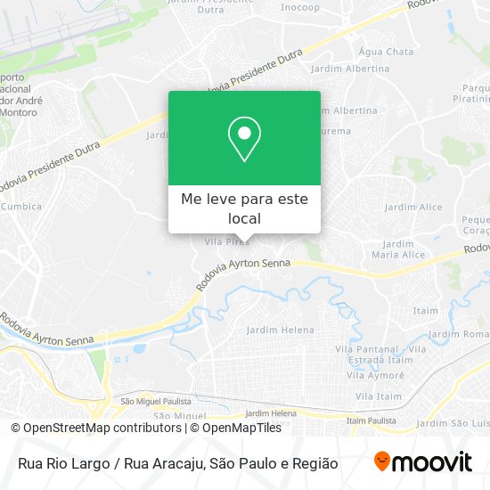 Rua Rio Largo / Rua Aracaju mapa