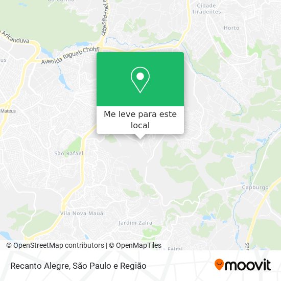Recanto Alegre mapa