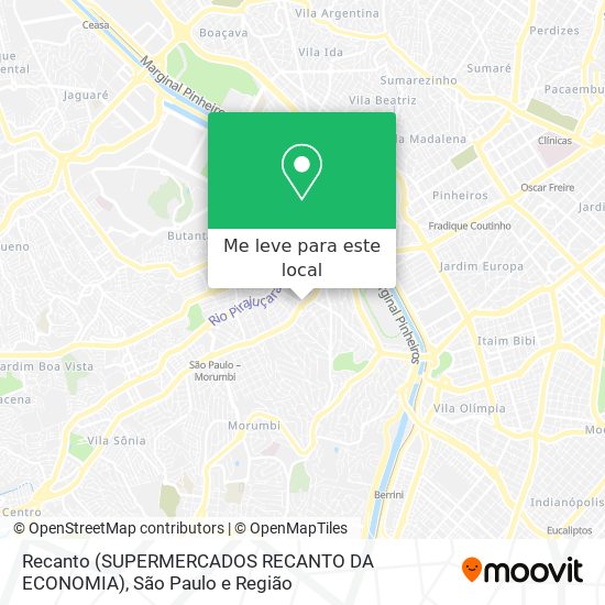 Recanto (SUPERMERCADOS RECANTO DA ECONOMIA) mapa