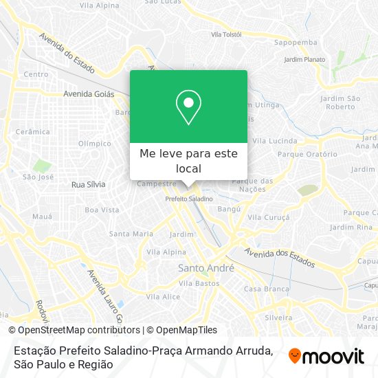 Estação Prefeito Saladino-Praça Armando Arruda mapa