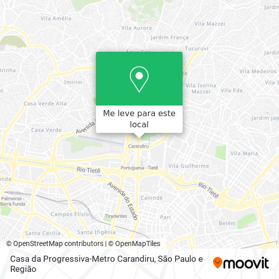 Casa da Progressiva-Metro Carandiru mapa