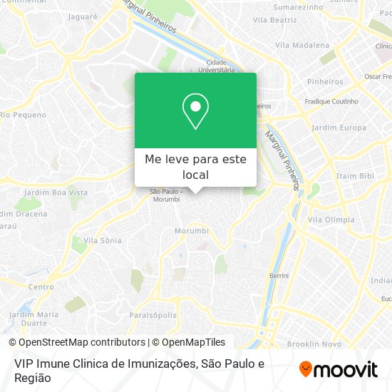 VIP Imune Clinica de Imunizações mapa