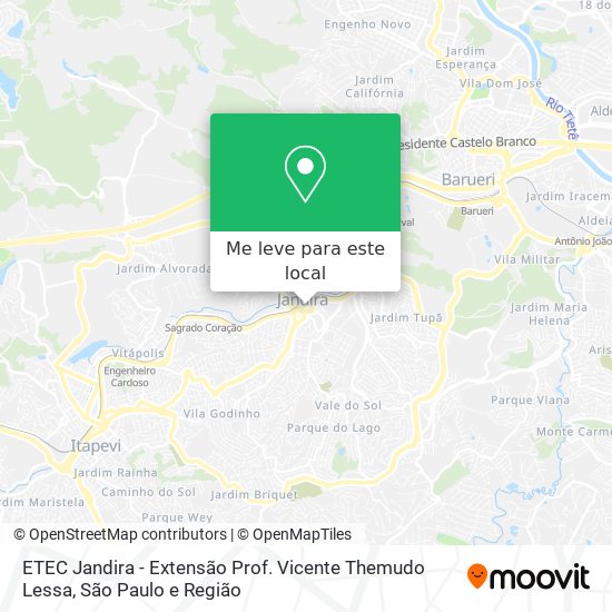 ETEC Jandira - Extensão Prof. Vicente Themudo Lessa mapa