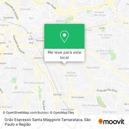 Grão Espresso Santa Maggiore Tamarataca mapa